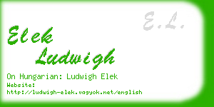 elek ludwigh business card